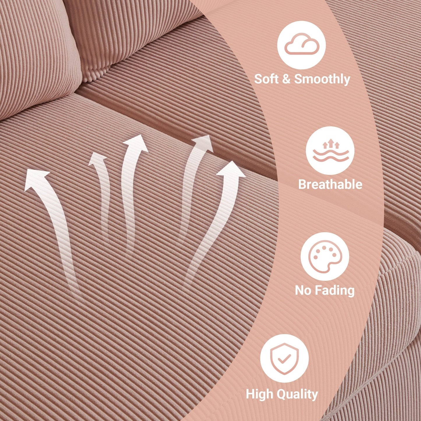 HOOOWOOO Canapé-lit convertible moderne en polyester avec pieds en métal pour salon