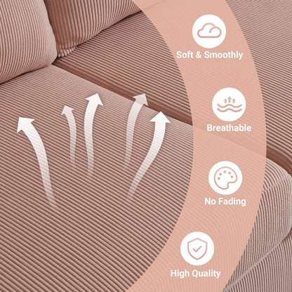 HOOOWOOO Canapé-lit convertible moderne en polyester avec pieds en métal pour salon