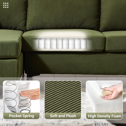 HOOOWOOO Canapé-lit convertible moderne en polyester avec pieds en métal pour salon