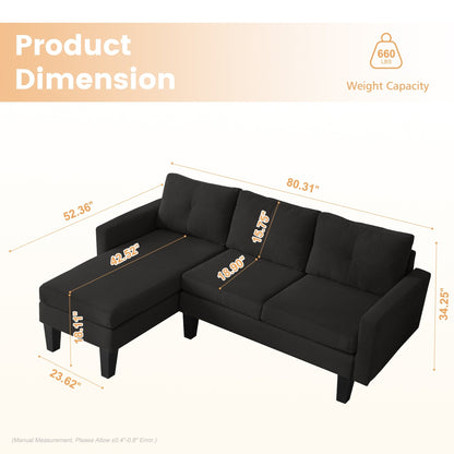 Canapé méridienne moderne en velours côtelé en forme de L HOOOWOOO