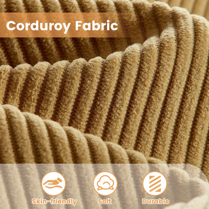 Canapé méridienne moderne en velours côtelé en forme de L HOOOWOOO