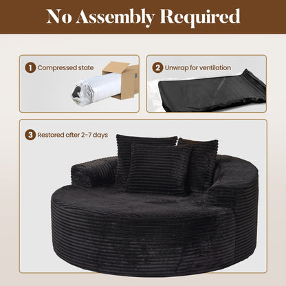 Canapé de sol moderne en tissu pelucheux HOOOWOOO