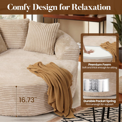 Canapé de sol moderne en tissu pelucheux HOOOWOOO