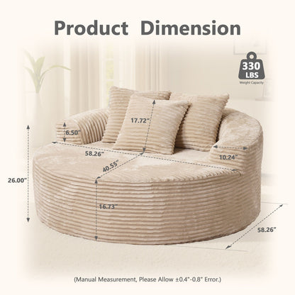 Canapé de sol moderne en tissu pelucheux HOOOWOOO