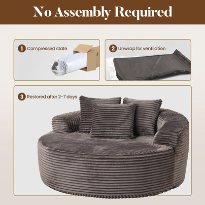 Canapé de sol moderne en tissu pelucheux HOOOWOOO