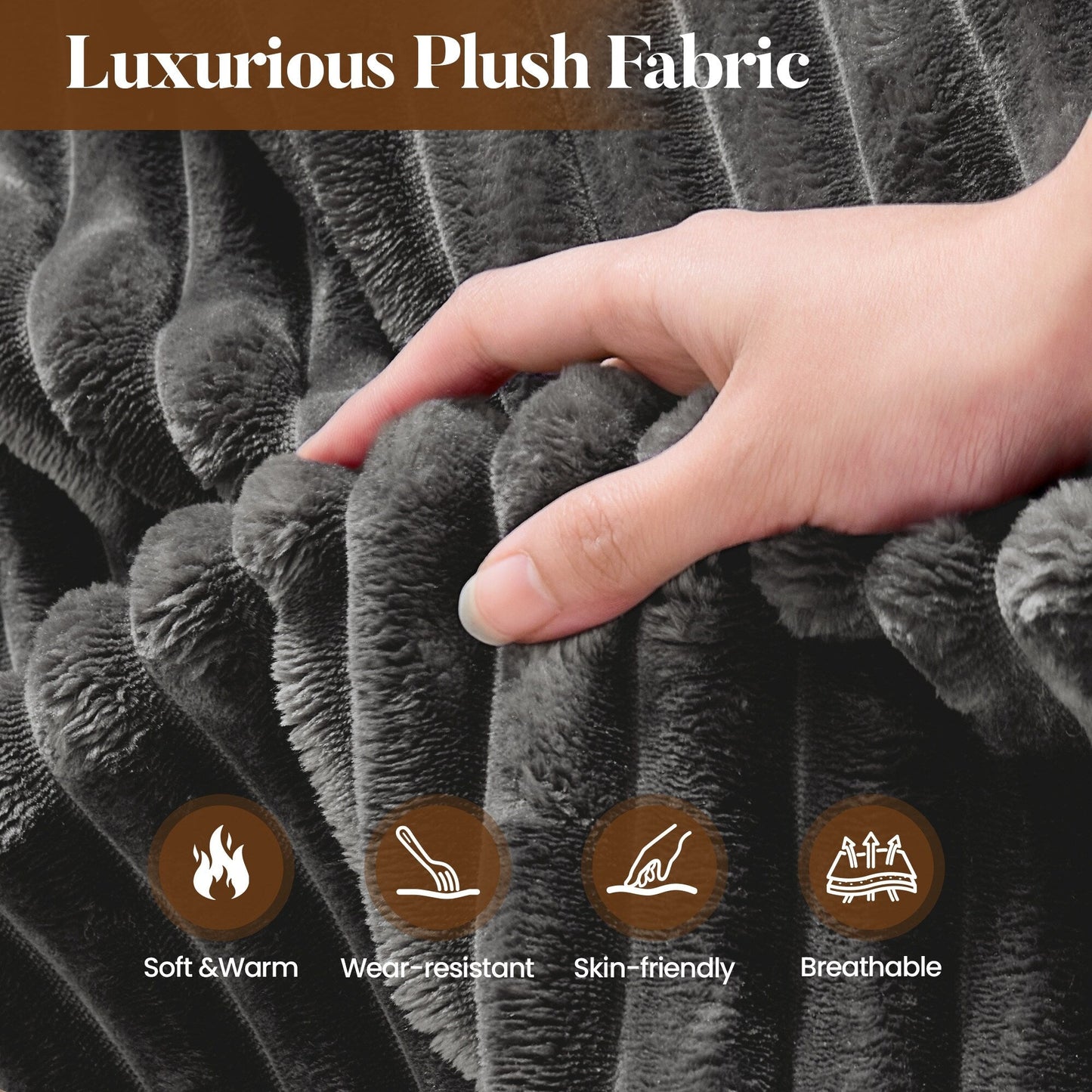 Canapé de sol moderne en tissu pelucheux HOOOWOOO