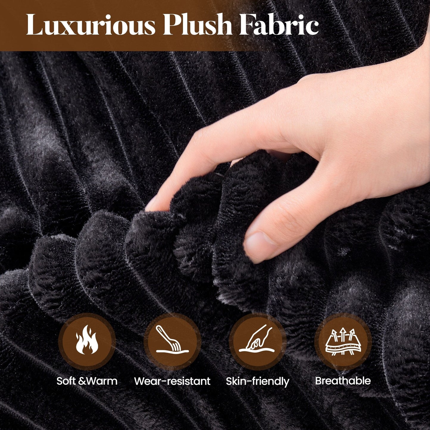 Canapé de sol moderne en tissu pelucheux HOOOWOOO