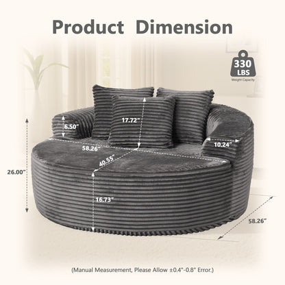 Canapé de sol moderne en tissu pelucheux HOOOWOOO
