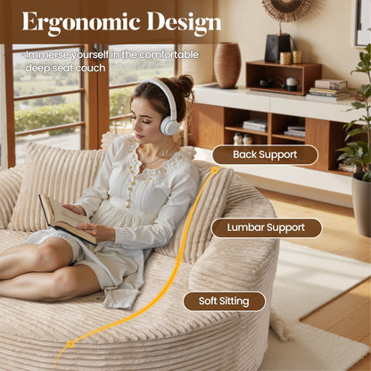 Canapé de sol moderne en tissu pelucheux HOOOWOOO