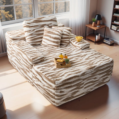 HOOOWOOO Canapé-lit en tissu moderne et amélioré