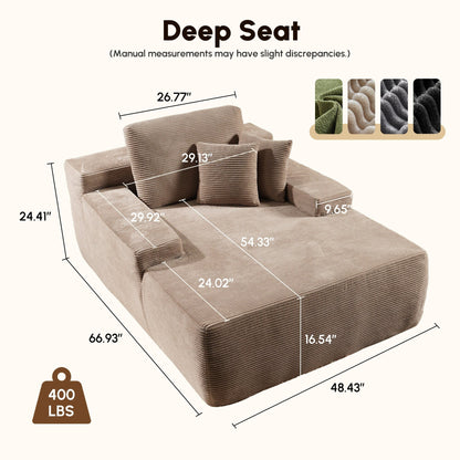 HOOOWOOO Canapé-lit en tissu moderne et amélioré