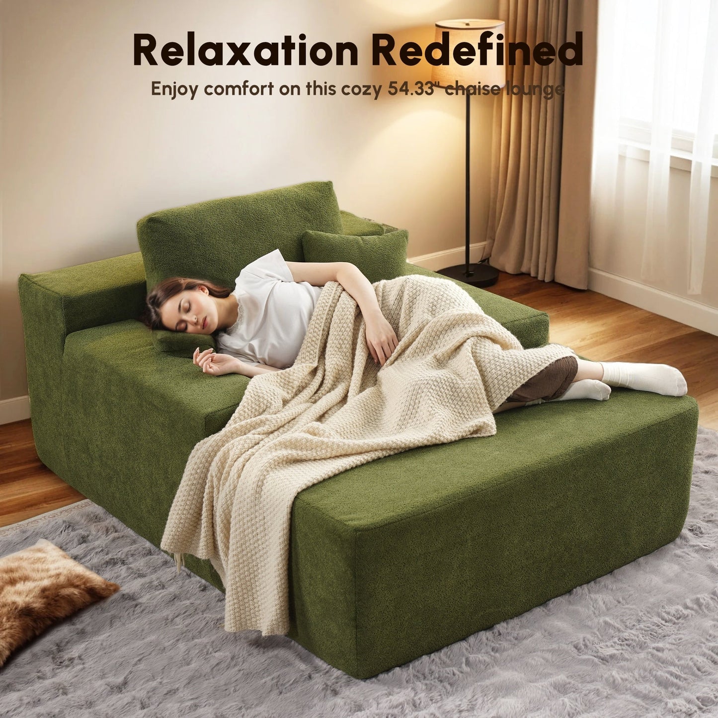 HOOOWOOO Canapé-lit en tissu moderne et amélioré