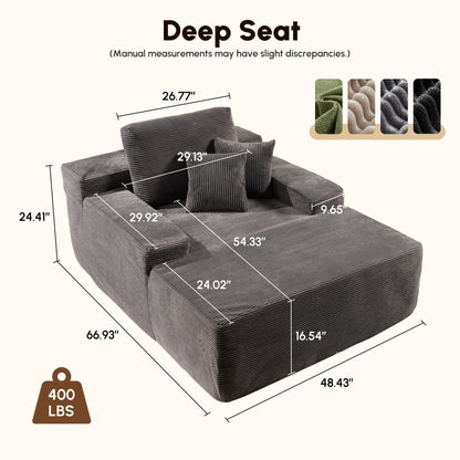 HOOOWOOO Canapé-lit en tissu moderne et amélioré