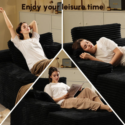 HOOOWOOO Canapé-lit en tissu moderne et amélioré