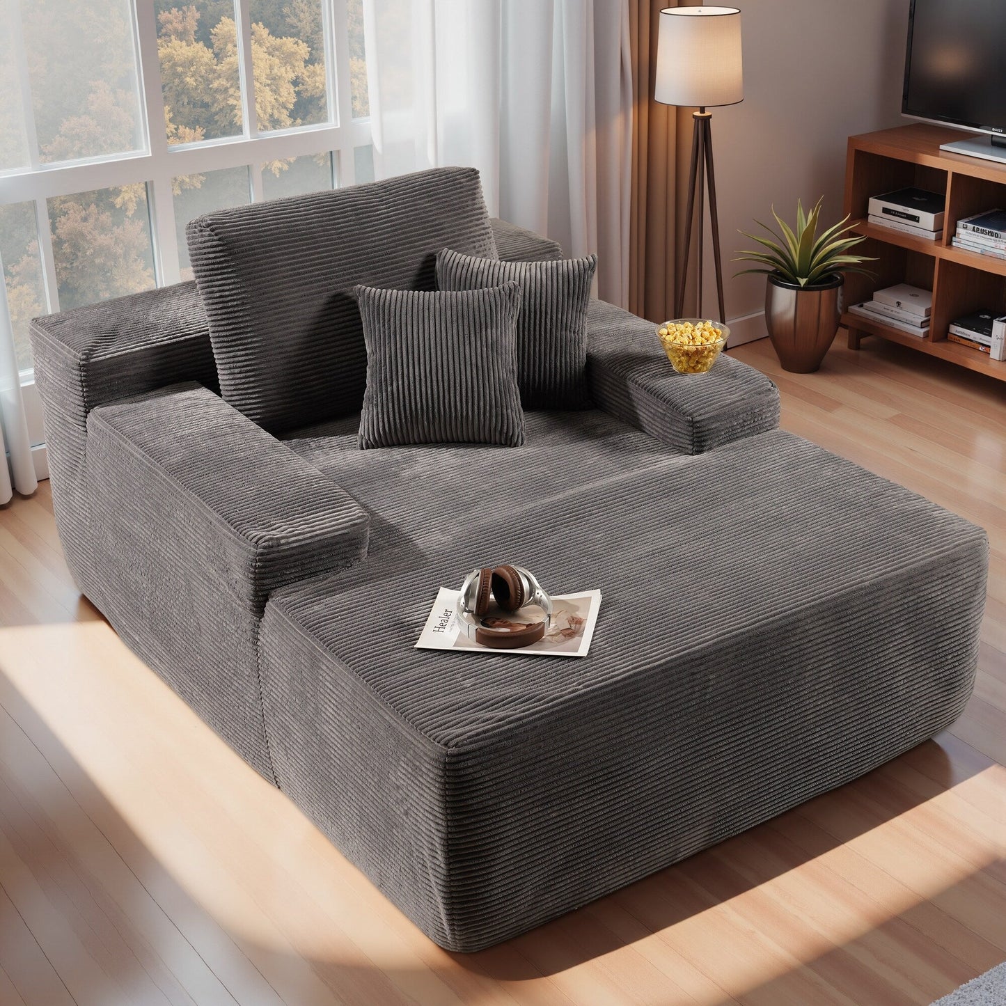 HOOOWOOO Canapé-lit en tissu moderne et amélioré