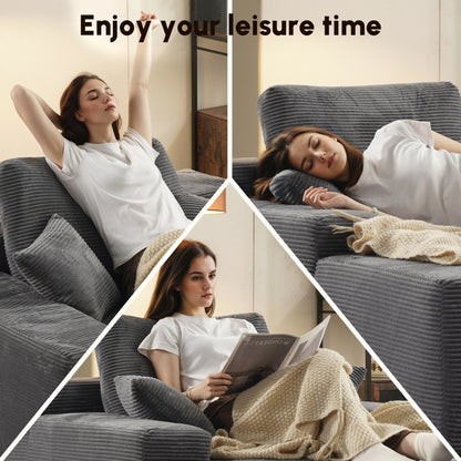 HOOOWOOO Canapé-lit en tissu moderne et amélioré