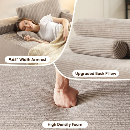 HOOOWOOO Canapé-lit en tissu moderne et amélioré