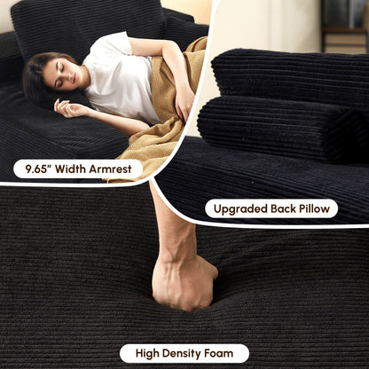 HOOOWOOO Canapé-lit en tissu moderne et amélioré