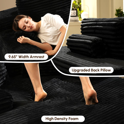 HOOOWOOO Canapé-lit en tissu moderne et amélioré