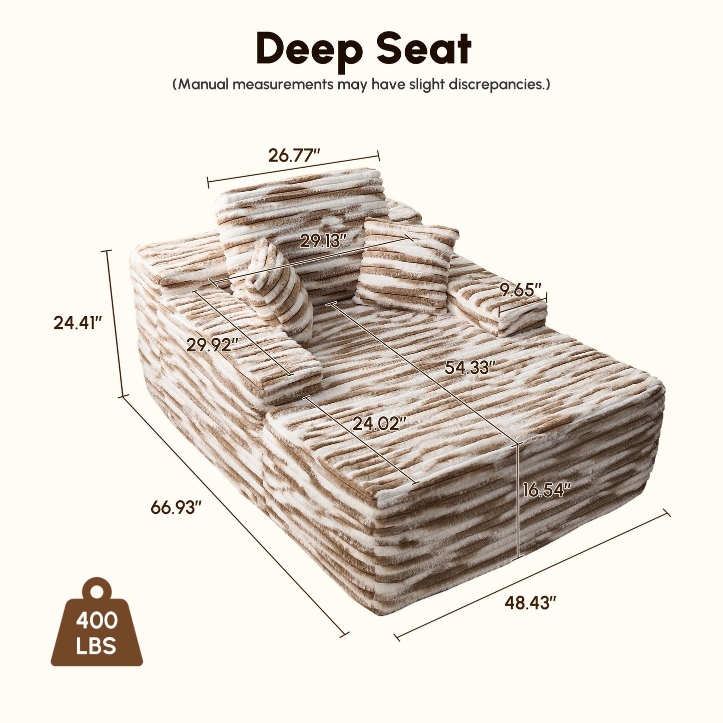 HOOOWOOO Canapé-lit en tissu moderne et amélioré