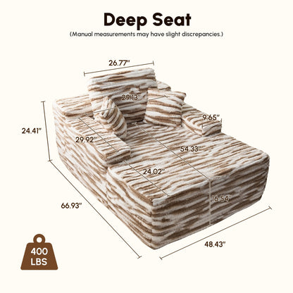 HOOOWOOO Canapé-lit en tissu moderne et amélioré