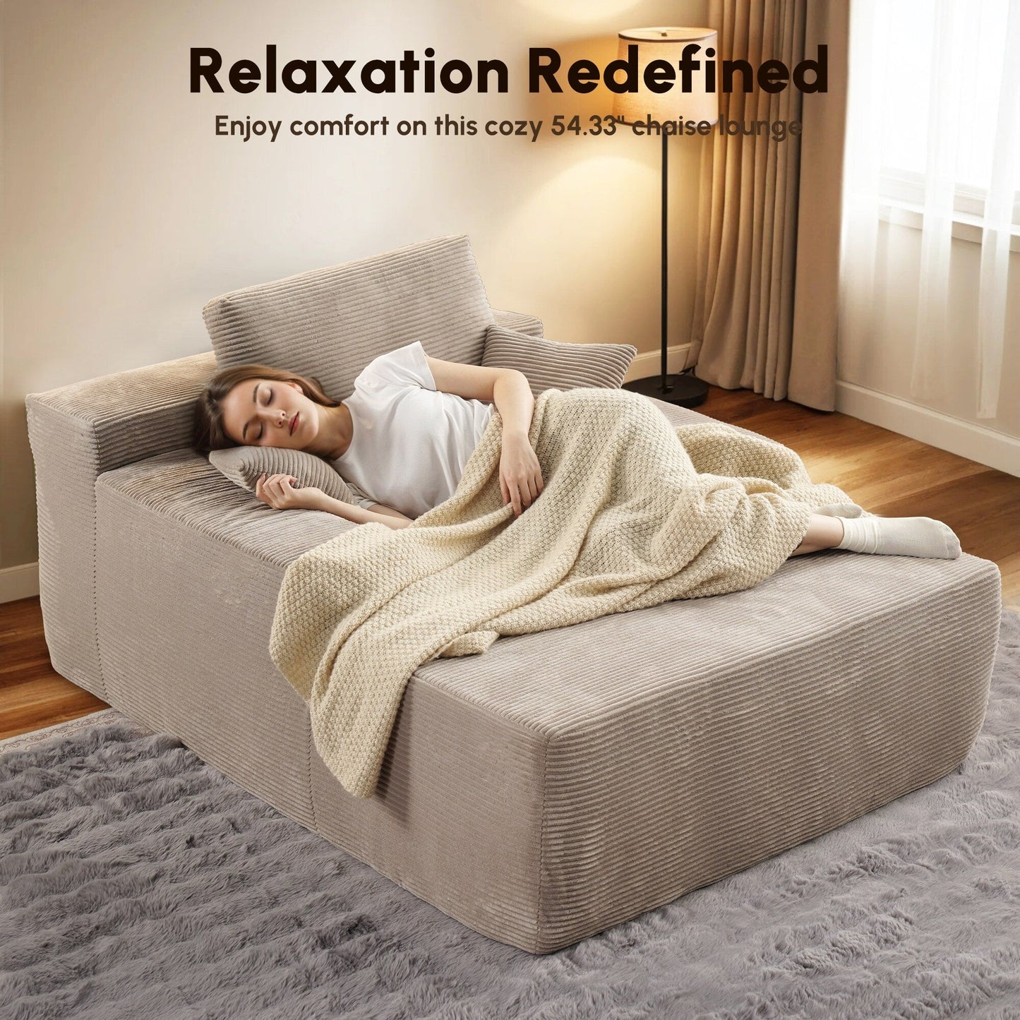 HOOOWOOO Canapé-lit en tissu moderne et amélioré