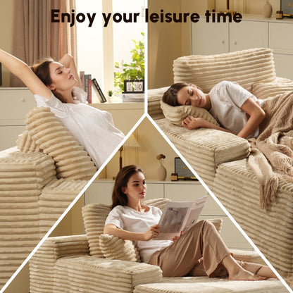 HOOOWOOO Canapé-lit en tissu moderne et amélioré