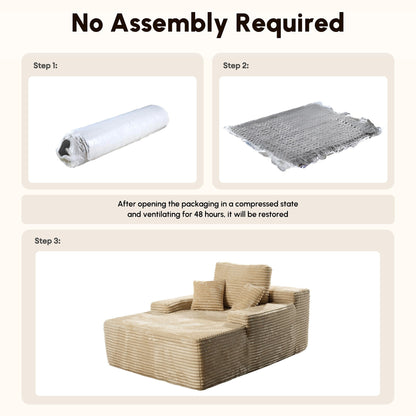 HOOOWOOO Canapé-lit en tissu moderne et amélioré