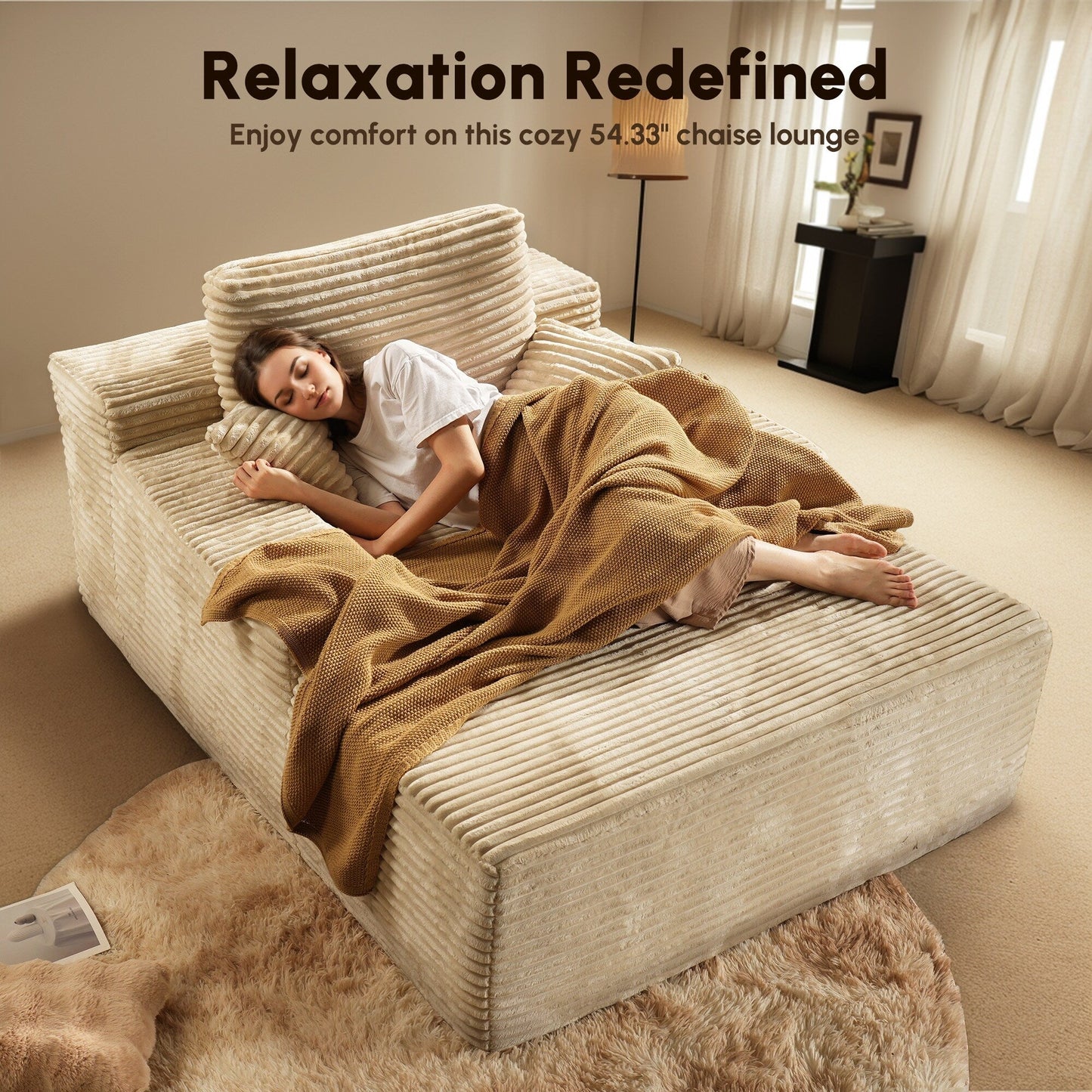 HOOOWOOO Canapé-lit en tissu moderne et amélioré