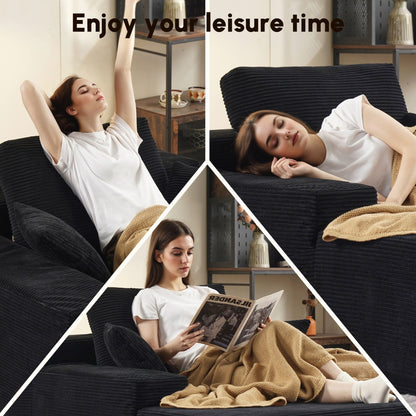 HOOOWOOO Canapé-lit en tissu moderne et amélioré