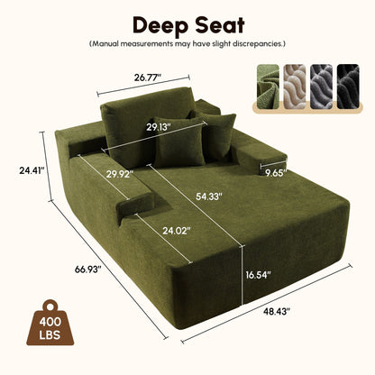 HOOOWOOO Canapé-lit en tissu moderne et amélioré