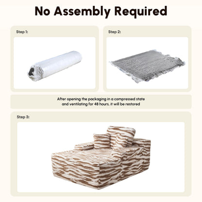 HOOOWOOO Canapé-lit en tissu moderne et amélioré