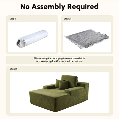 HOOOWOOO Canapé-lit en tissu moderne et amélioré