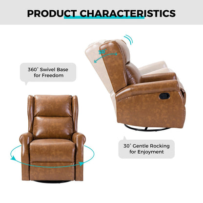 Chaise pivotante contemporaine pour chambre d'enfant Baksoho en similicuir avec base en métal par HULALA HOME