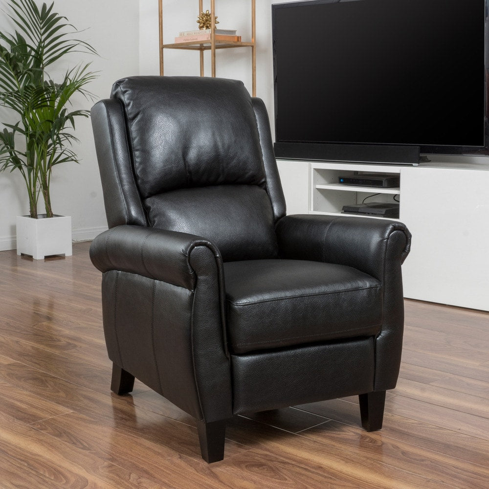 Fauteuil club inclinable en cuir PU Haddan par Christopher Knight Home