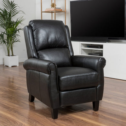 Fauteuil club inclinable en cuir PU Haddan par Christopher Knight Home
