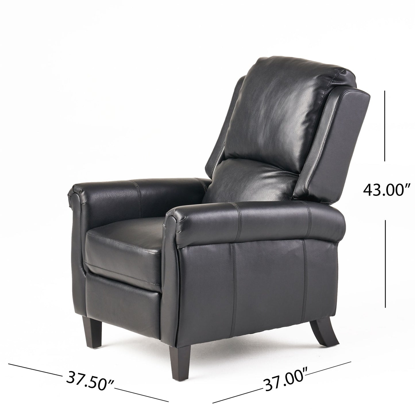Fauteuil club inclinable en cuir PU Haddan par Christopher Knight Home