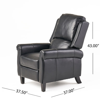 Fauteuil club inclinable en cuir PU Haddan par Christopher Knight Home