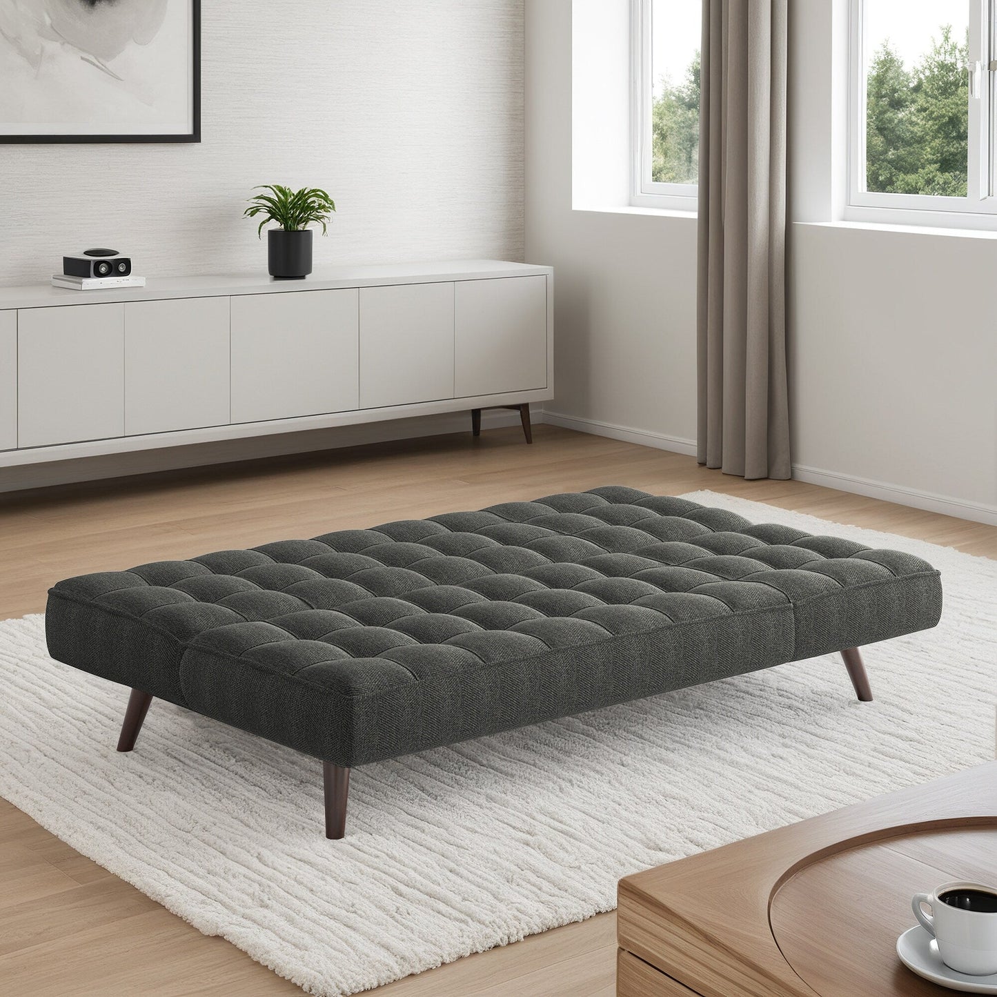 Futon capitonné en chenille de transition Halden par iNSPIRE Q Modern
