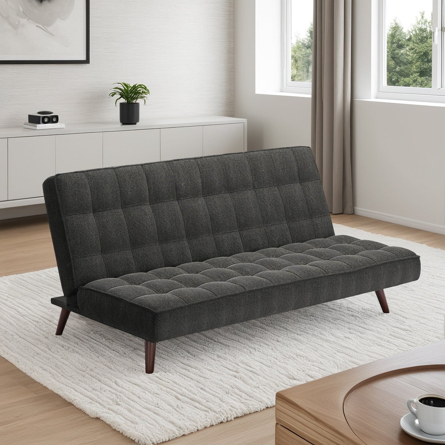 Futon capitonné en chenille de transition Halden par iNSPIRE Q Modern