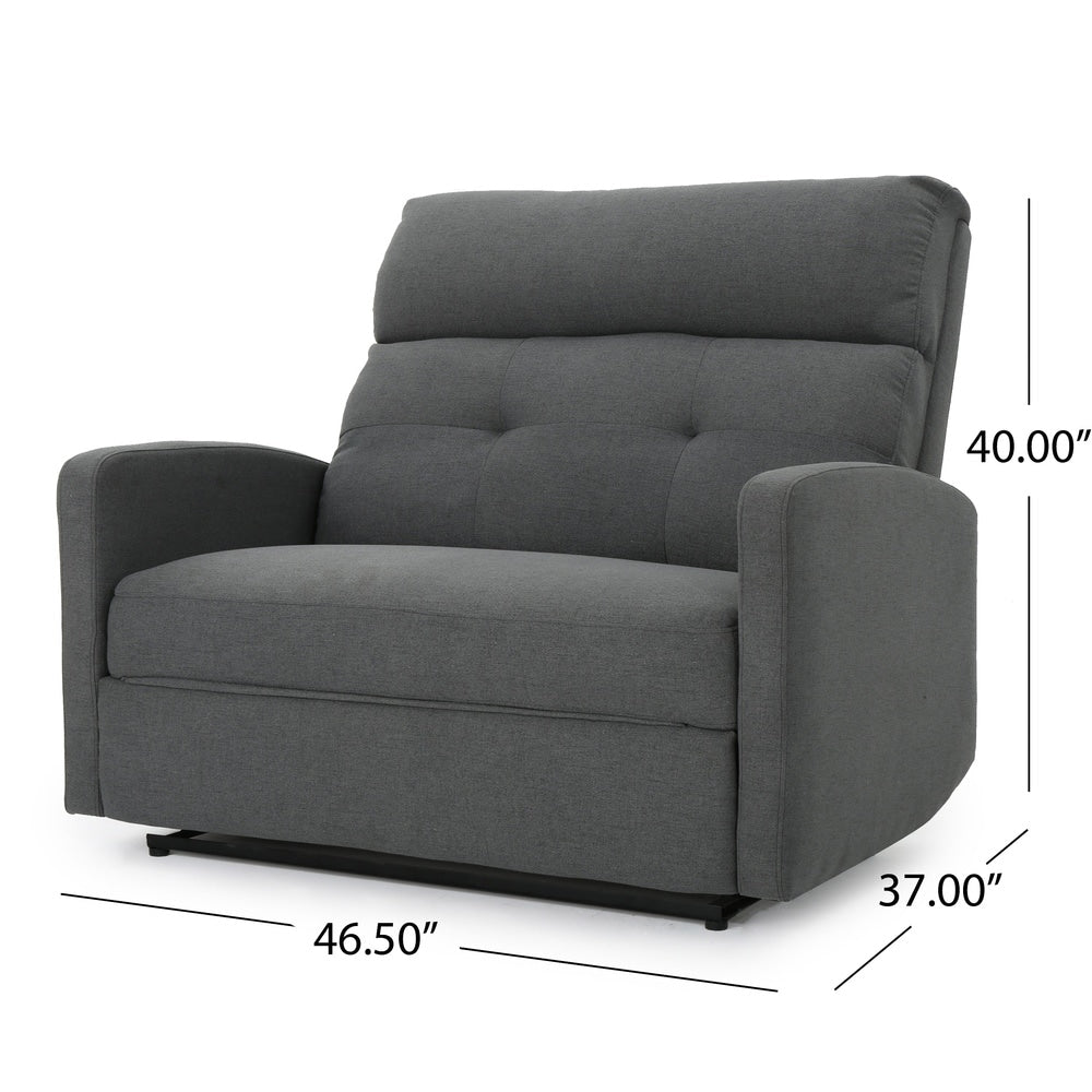 Fauteuil club inclinable 2 places en tissu Halima par Christopher Knight Home