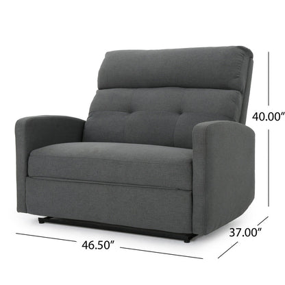 Fauteuil club inclinable 2 places en tissu Halima par Christopher Knight Home