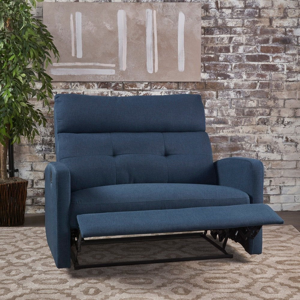 Fauteuil club inclinable 2 places en tissu Halima par Christopher Knight Home