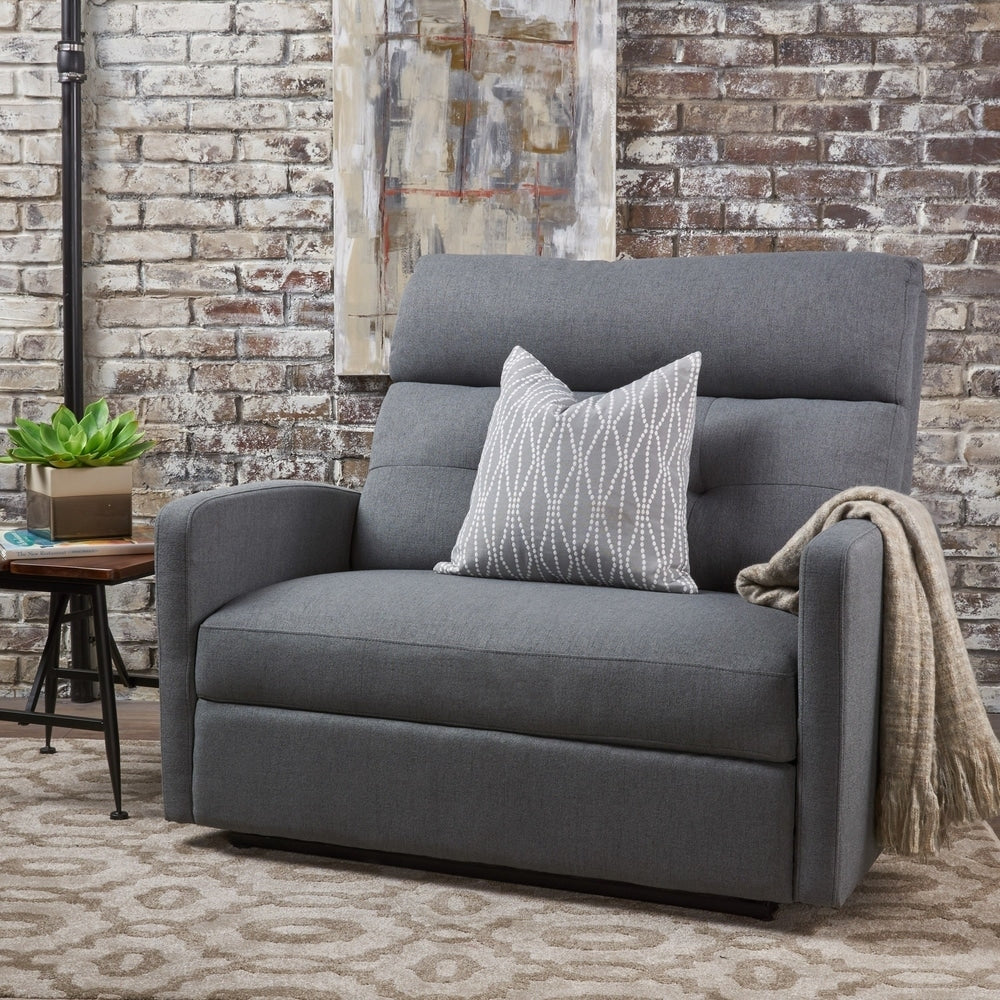 Fauteuil club inclinable 2 places en tissu Halima par Christopher Knight Home