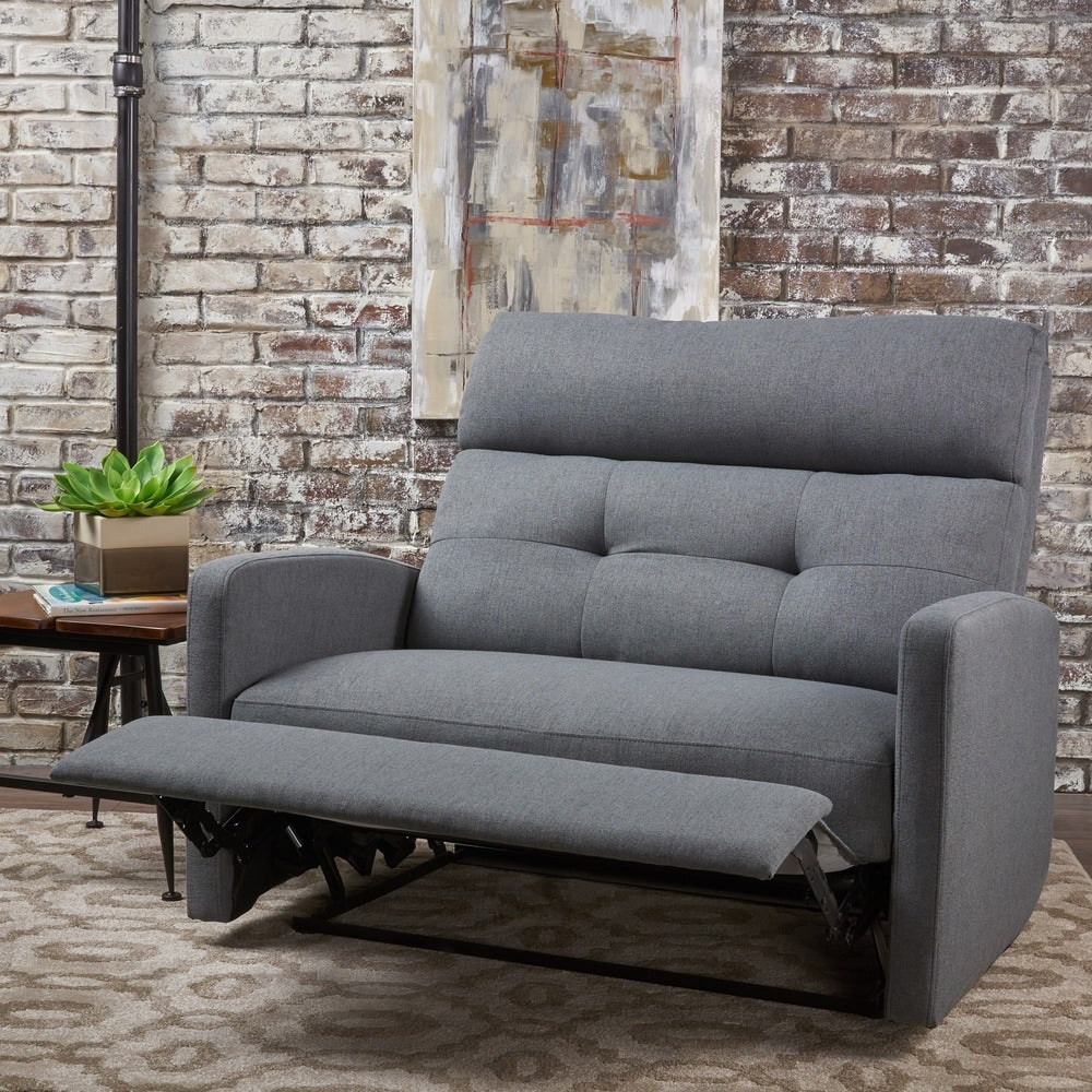 Fauteuil club inclinable 2 places en tissu Halima par Christopher Knight Home