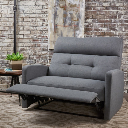 Fauteuil club inclinable 2 places en tissu Halima par Christopher Knight Home