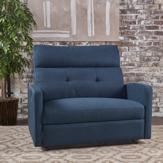 Fauteuil club inclinable 2 places en tissu Halima par Christopher Knight Home