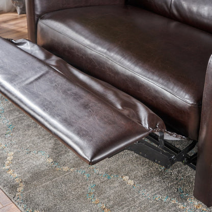 Fauteuil club inclinable 2 places en similicuir Halima par Christopher Knight Home