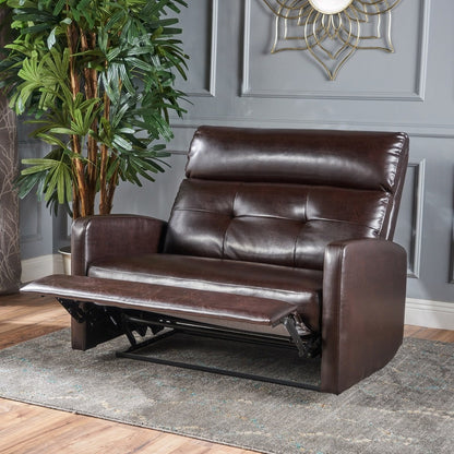 Fauteuil club inclinable 2 places en similicuir Halima par Christopher Knight Home