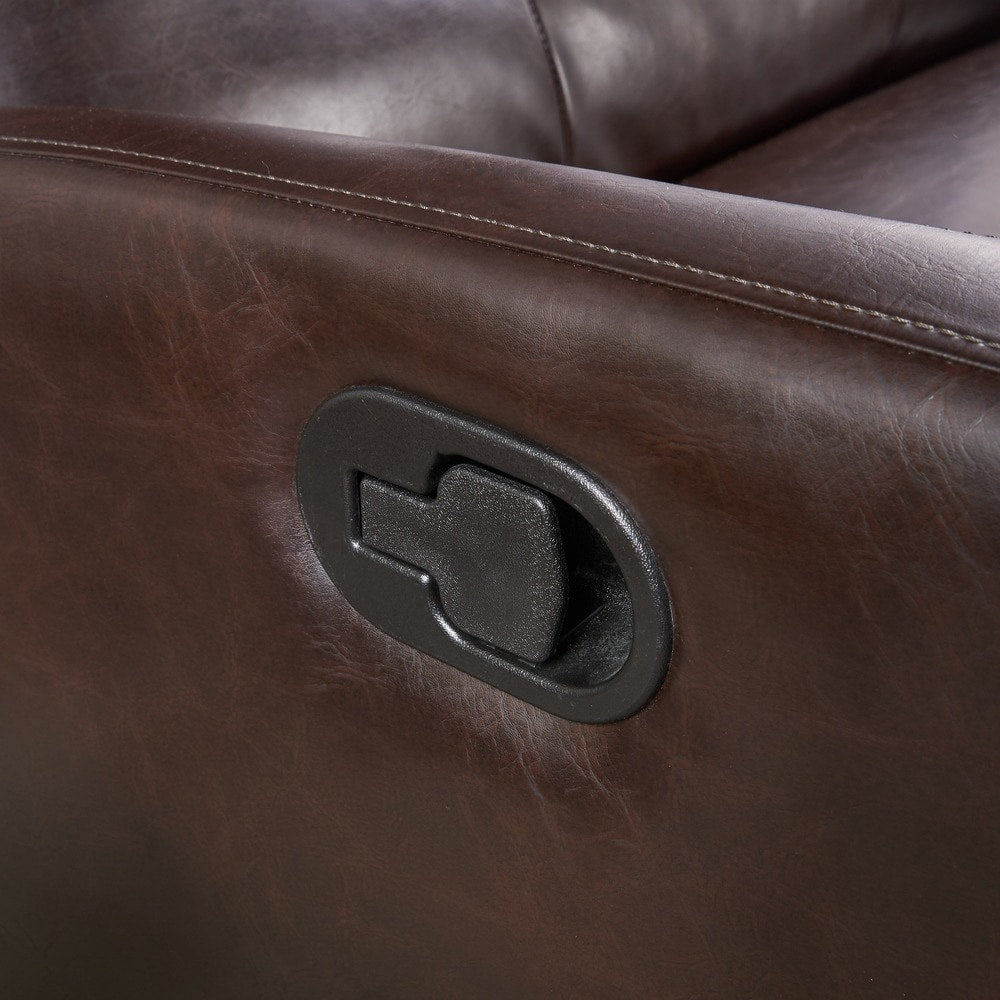 Fauteuil club inclinable 2 places en similicuir Halima par Christopher Knight Home